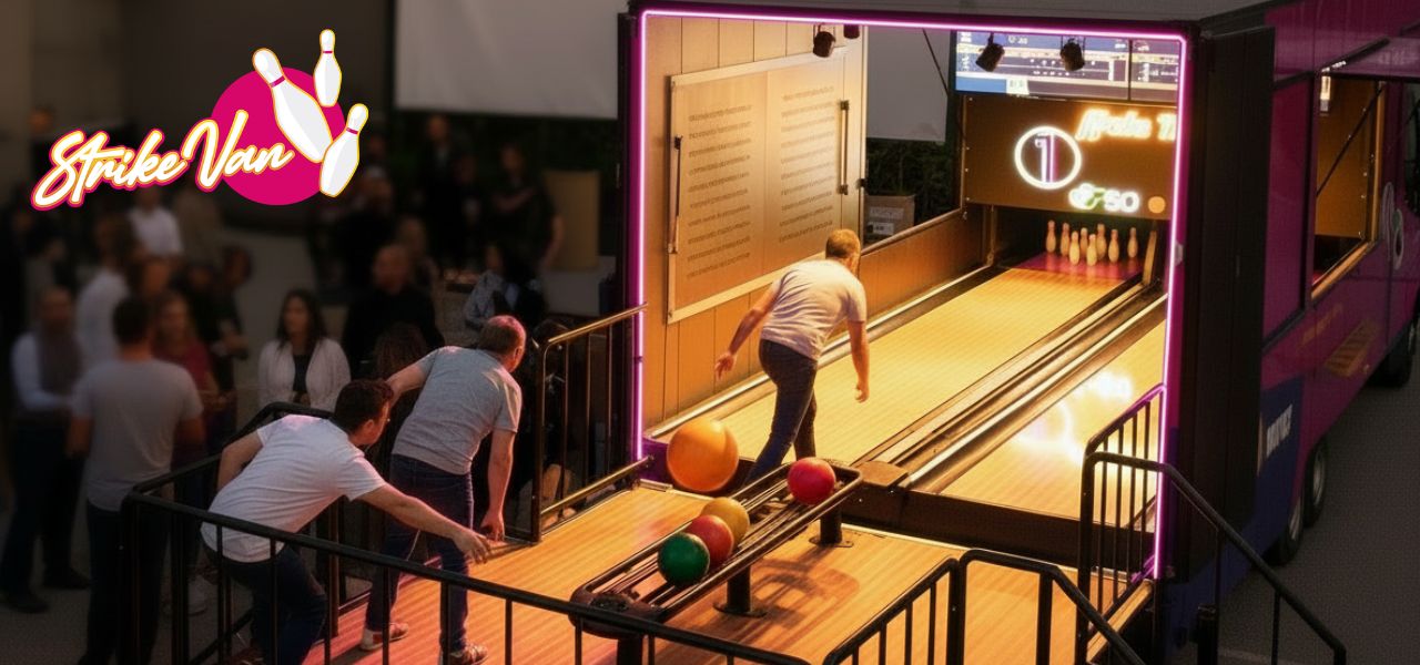 Mobiele bowlingbaan huren voor je evenement, bedrijfsfeest of merk activatie